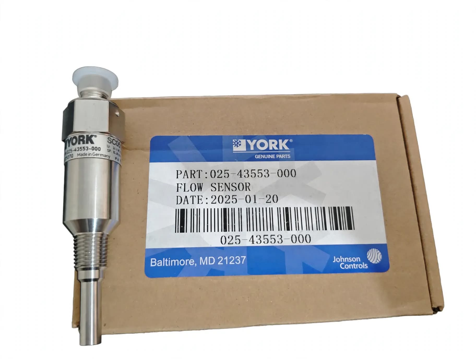 York - 025-43553-000, 1/4" NPT Connection Flow Sensor