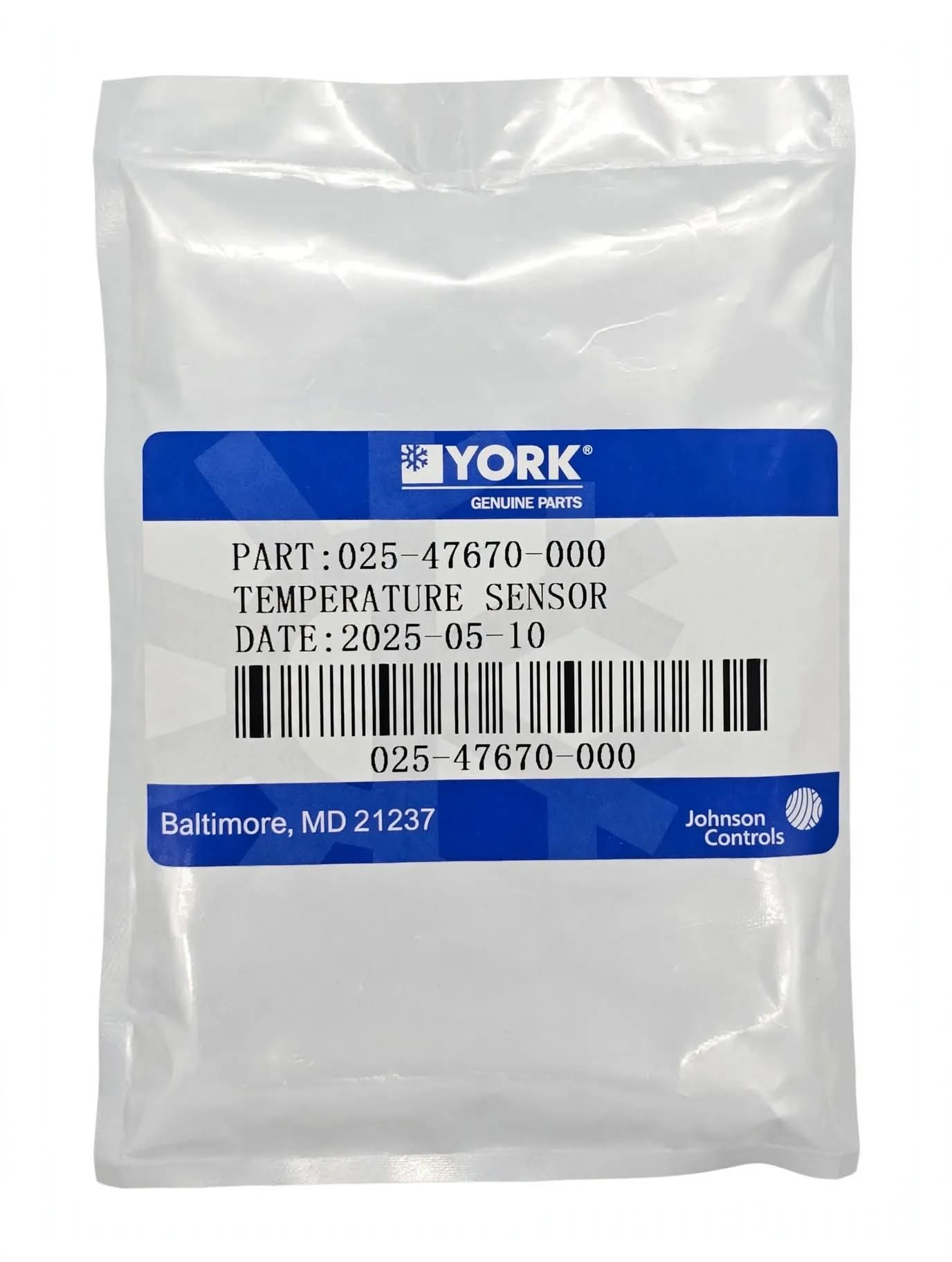 York Temperature Sensor, 025-47670-000